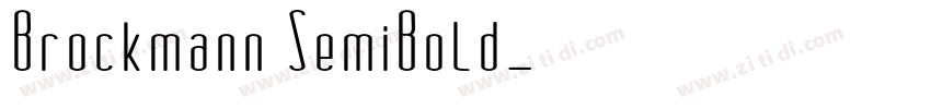 Brockmann SemiBold字体转换